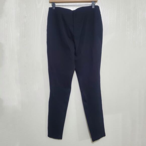 Lands End High Rise Slim Leg Pants Black Career Work Rayon Spandex M/T 10 - 12 - Picture 8 of 11